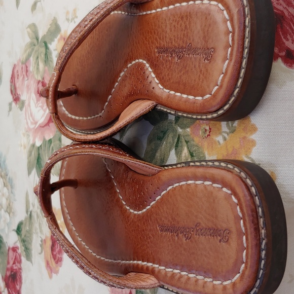 Tommy Bahama Men's Anchors Away Brown Genuine Leather Sandals Size 9 - Picture 7 of 14